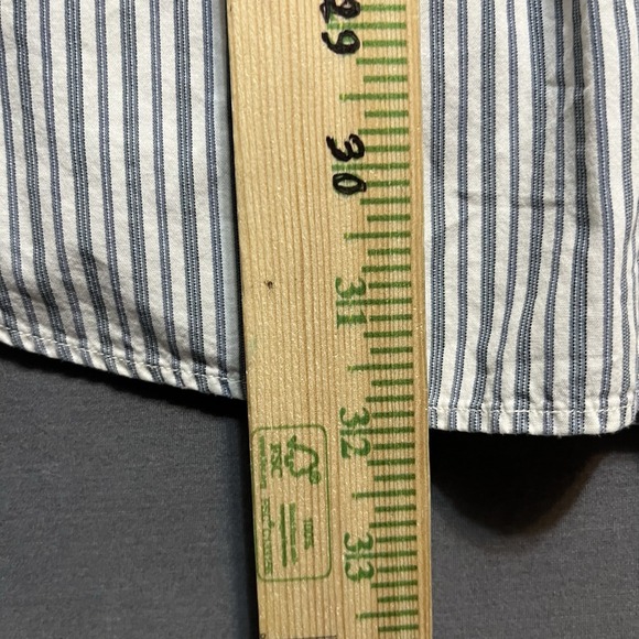 Abercrombie & Fitch Men's Striped Button-Down Dress Shirt 100% Cotton, Size L - Picture 4 of 7